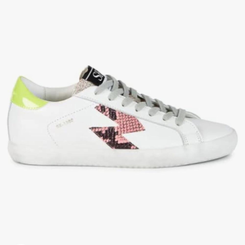 Sam Edelman Areson White Leather Sneakers S-130 Sz 39 EU / 9 US